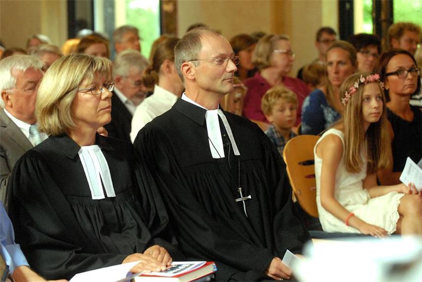 Gottesdienst zur Verabschiedung von Pfarrer Stephan Ebmeier, Wilfried Albers, Ute Eckey und Renate Neuhaus und zur Taufe von Daniela Seifert