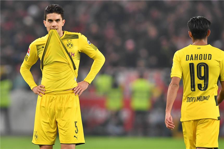 Sieglos-Serie! Es wird ungemütlich an der Strobelallee Grober Patzer gegen Stuttgart: Marc Bartra.