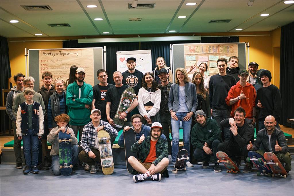 Gruppenbild mit Skatern aus Haltern