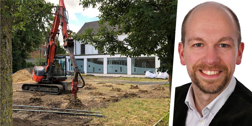 Kampfmittelsuche brachte nur einen nicht-explosiven Fund zutage Gute Nachrichten für Pfarrer Frank Mönning und die evangelische Christusgemeinde: Im Erdreich schlummert kein Blindgänger.
