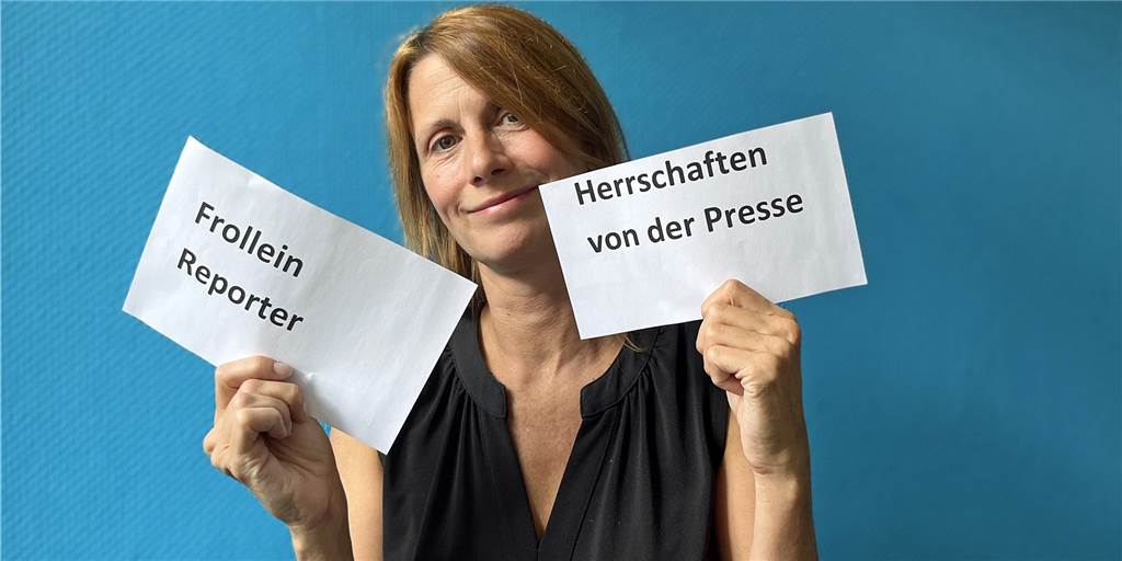 Ruhr Nachrichten-Redakteurin Martina Niehaus zeigt Gendersprache.