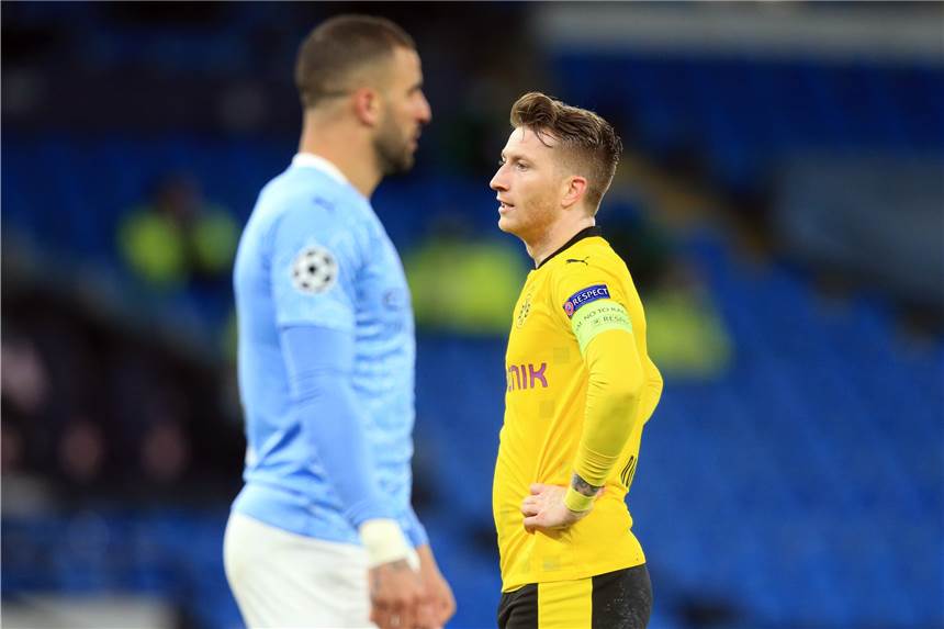 BVB verliert bei ManCity: Verletzter Sancho regt sich auf, Reus hadert Haderte nach dem bitteren 1:2 bei Manchester City: BVB-Kapitän Marco Reus.