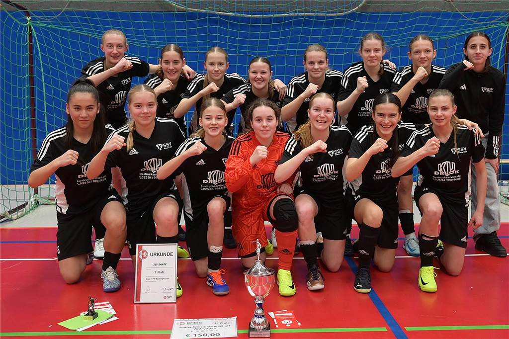 Hallenkreismeister der U17-Mädchen wurde das Team des SSV Rhade. 