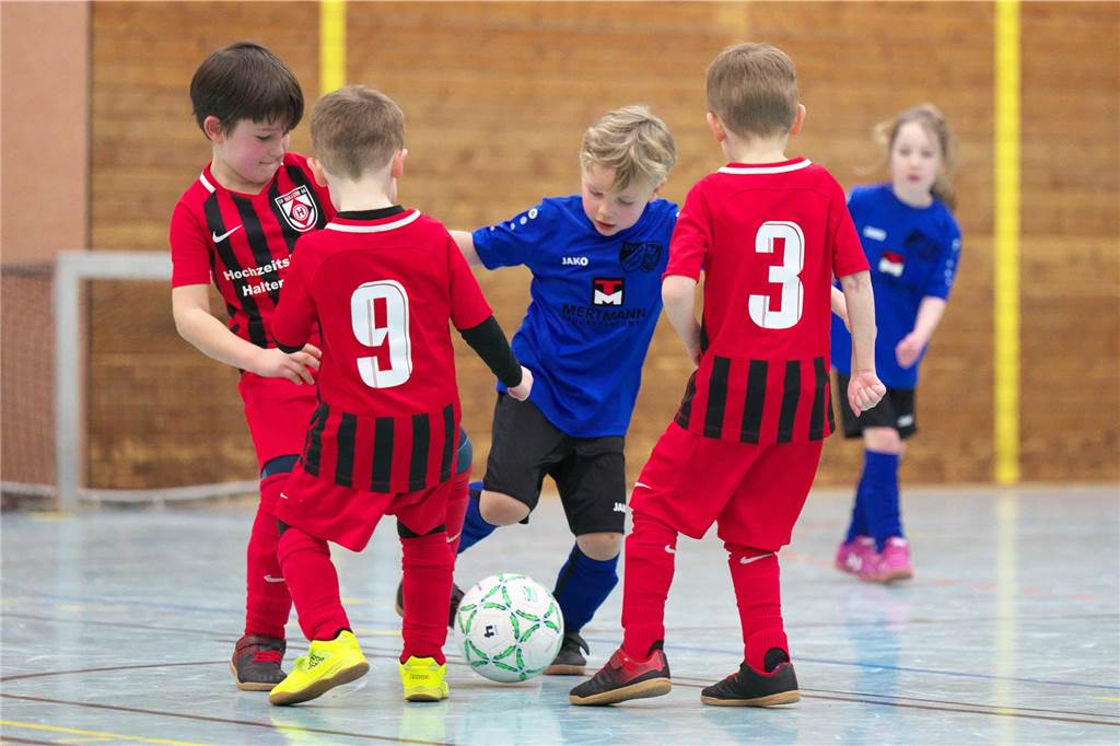 Halterns Minikicker trafen am Samstag (13. Januar) mit zahlreichen Teams in der Halle aufeinander.