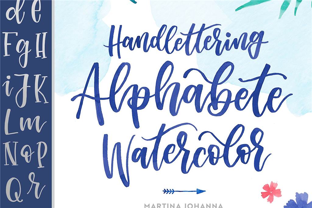 Handlettering Alphabete Watercolor
