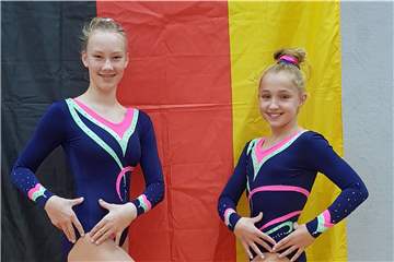 Hanna Becker (l.) und Nele Schulke vom TuS Wüllen präsentierten sich insgesamt gut beim Deutschland-Cup.