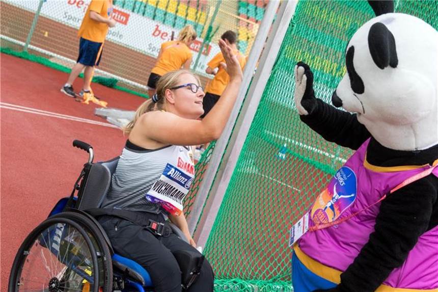 Para-EM: Zweite Medaille für Werferin Wichmann Hanna Wichmann sicherte sich im Keulenwurf EM-Silber. Foto: Jens Büttner
