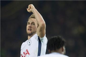 Harry Kane hat das Tor zum 2:0-Endstand für Tottenham Hotspur gegen den FC Watford erzielt. Foto: Bernd Thissen