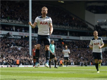 Harry Kane traf für Tottenham zum zwischenzeitlichen 3:0. Foto: Victoria Jones