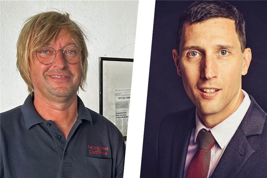 Der Telenotarzt kommt: Vereinbarung mit Hagen und Dortmund geschlossen Hartmut Kröger (li.) ist Leiter des Rettungsdienstes in Werne, Nils Schauerte Ärztlicher Leiter Rettungsdienst Kreis Unna.