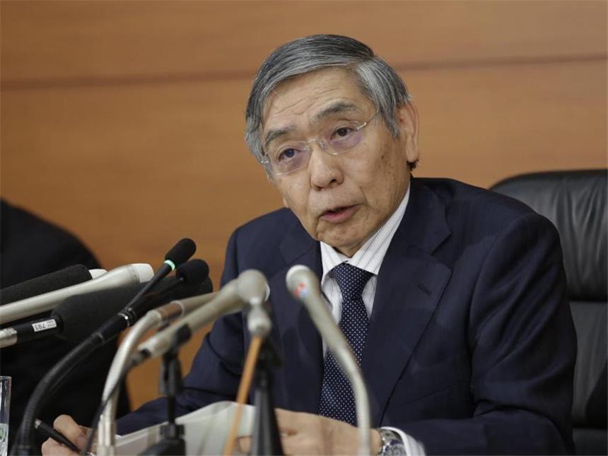 Japanische Notenbank verschiebt Inflationsziel Haruhiko Kuroda, Chef der japanischen Notenbank, hält an der extrem lockeren Geldpolitik fest. Foto: Kimimasa Mayama