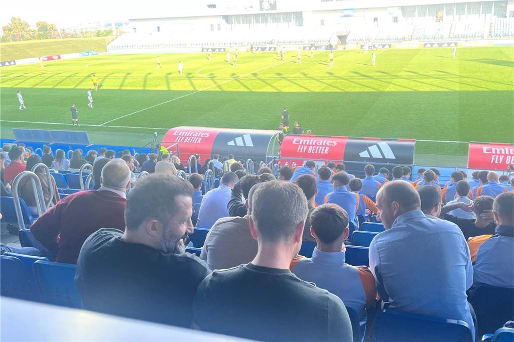 BVB-U19 kann bei Real Madrid großen Schritt machen: Youth League im Live-Ticker Hasan Salihamidzic sitzt auf einer Tribüne.