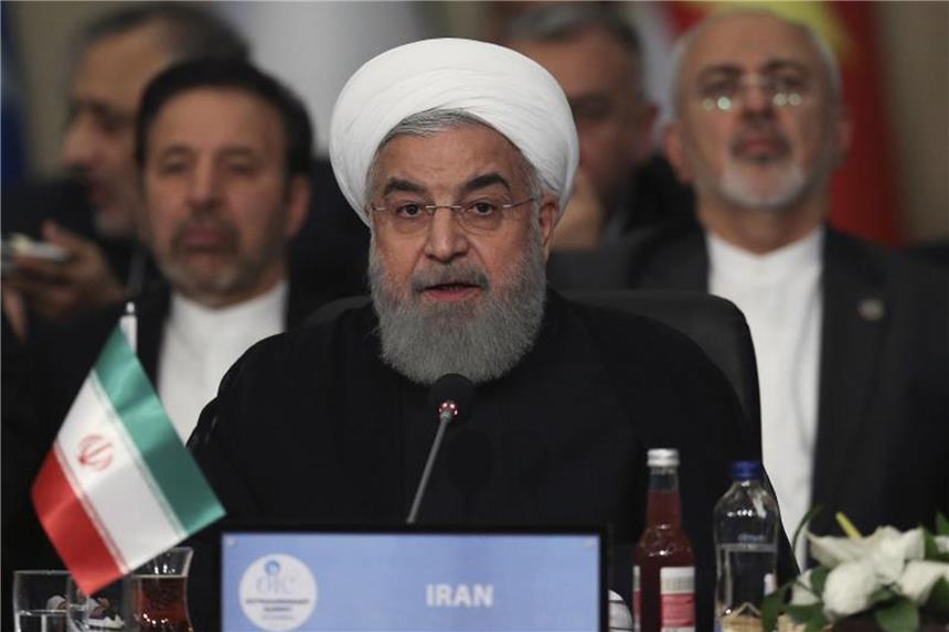Teheran wartet auf Ergebnisse der EU-Maßnahmen Hassan Rouhani, Präsident des Iran, am Freitag beim OIC-Sondergipfel in Istanbul. Foto: Uncredited