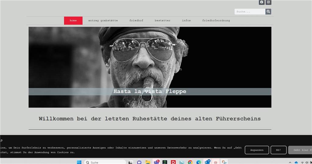„Fleppenfriedhof“: Der alte Führerschein als Zeugnis eines Lebensgefühls „Hasta la vista Fleppe" - Die Startseite des „Fleppenfriedhofs“ im Netz.