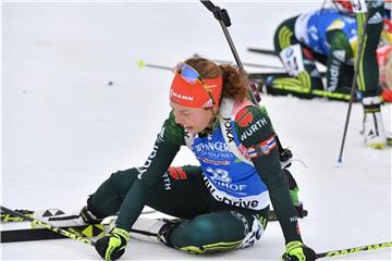 Hat in der Verfolgung Körner gelassen und wird für die Staffel geschont: Laura Dahlmeier. Foto: Martin Schutt