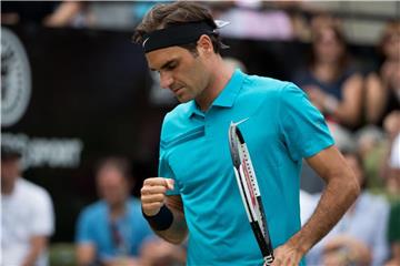 Hatte in Stuttgart doppelt Grund zur Freude: Roger Federer. Foto: Marijan Murat