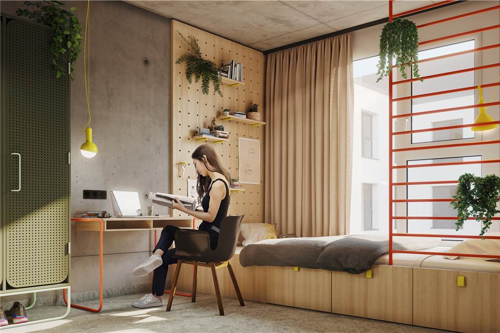 Hell, modern, gut aufgeräumt – so soll das Studenten-Leben im Basecamp-Appartement aussehen.