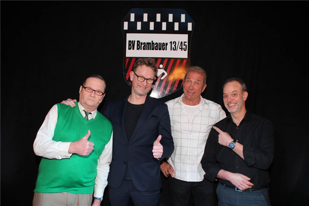 Helmut Hoffmann besser bekannt als „Hermann Thielke“, Martin Sierp, „der Ackermann“, alias Erich Zielke, Rene Steinberg. - die vier Comedians des Abends.