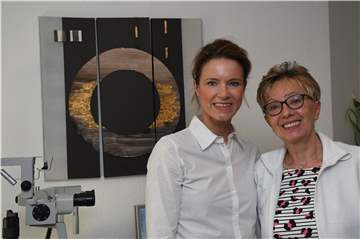 Henriette Osterholt (l.) übernimmt die Praxis für Augenheilkunde Yvonne Patrij.