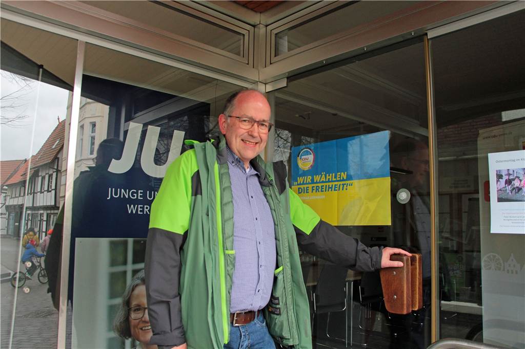 CDU-Chef Rolf Weißner an der CDU-Geschäftsstelle in Werne. 