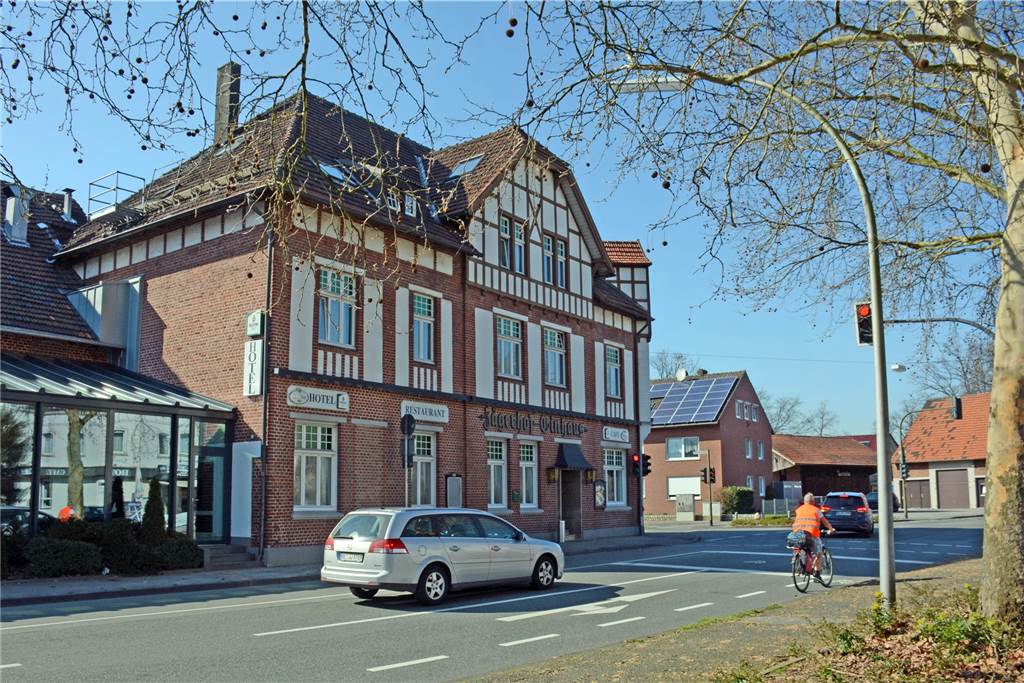 Hervest: Ferienort an Lippe und Kanal mit verbesserungsbedürftigen Straßen Hervest zerfällt in drei Teile: Hier das Dorf Hervest mit seiner Traditionsgastronomie.