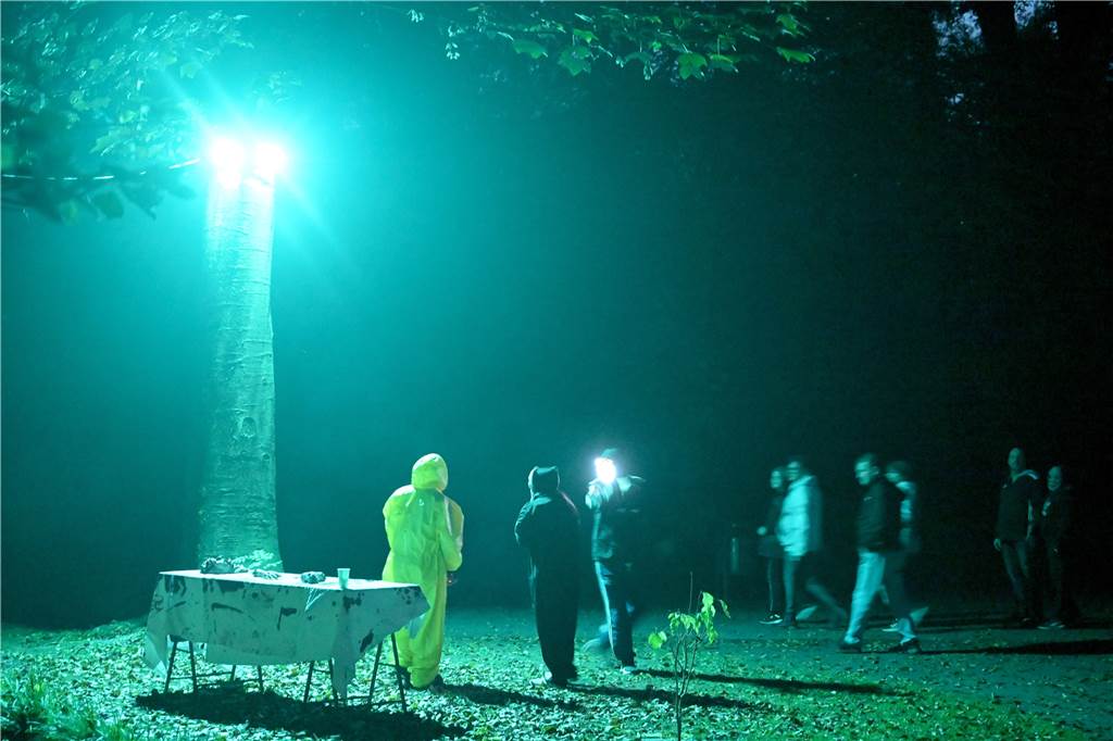 Hexen, Zombies und Werwölfe: Im Südpark in Lünen-Süd war an Halloween gleich ein ganzes Grusel-Kabinett anwesend. 