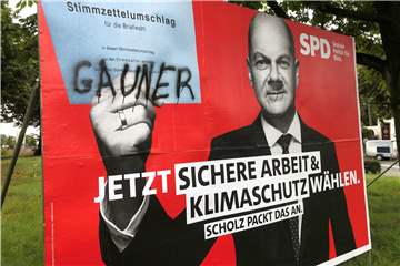Verschmierte Wahlplakate