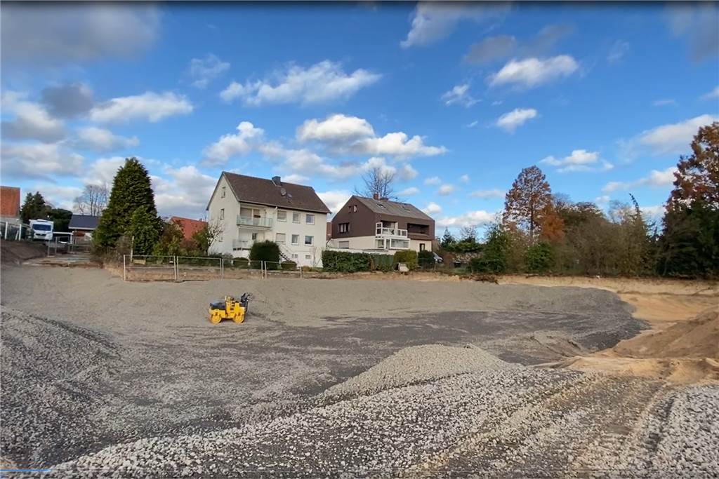 Baustelle Krumme Meer soll sich ins Landschaftsbild einbinden Regenrückhaltebecken der Baustelle Krumme Meer in Haltern
