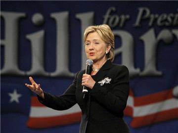 Hillary Clinton im Sommer 2007 während einer Wahlkampfveranstaltung in New York. Foto: Justin Lane