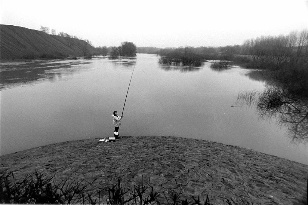 Hochwasser am Zusammenfluss von Lippe und Seseke 