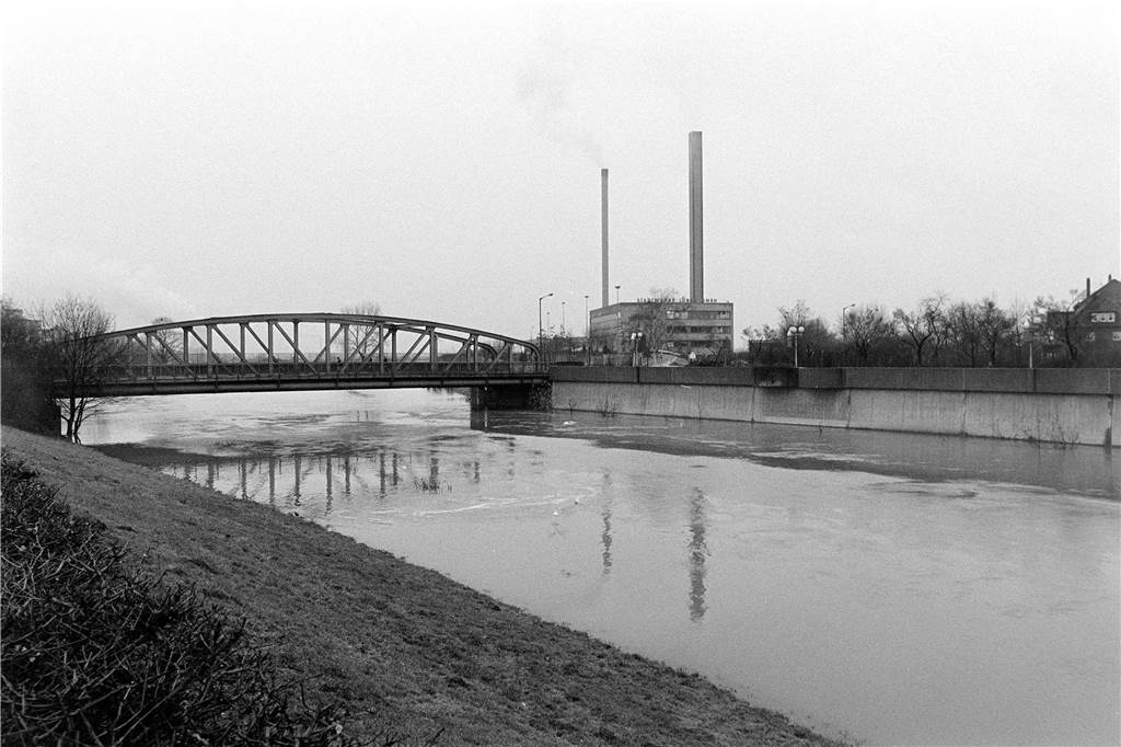 Hochwasser an der Lippe im Dezember 1981