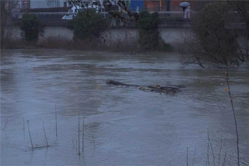 Hochwasser an der Lippe in der Lüner Innenstadt