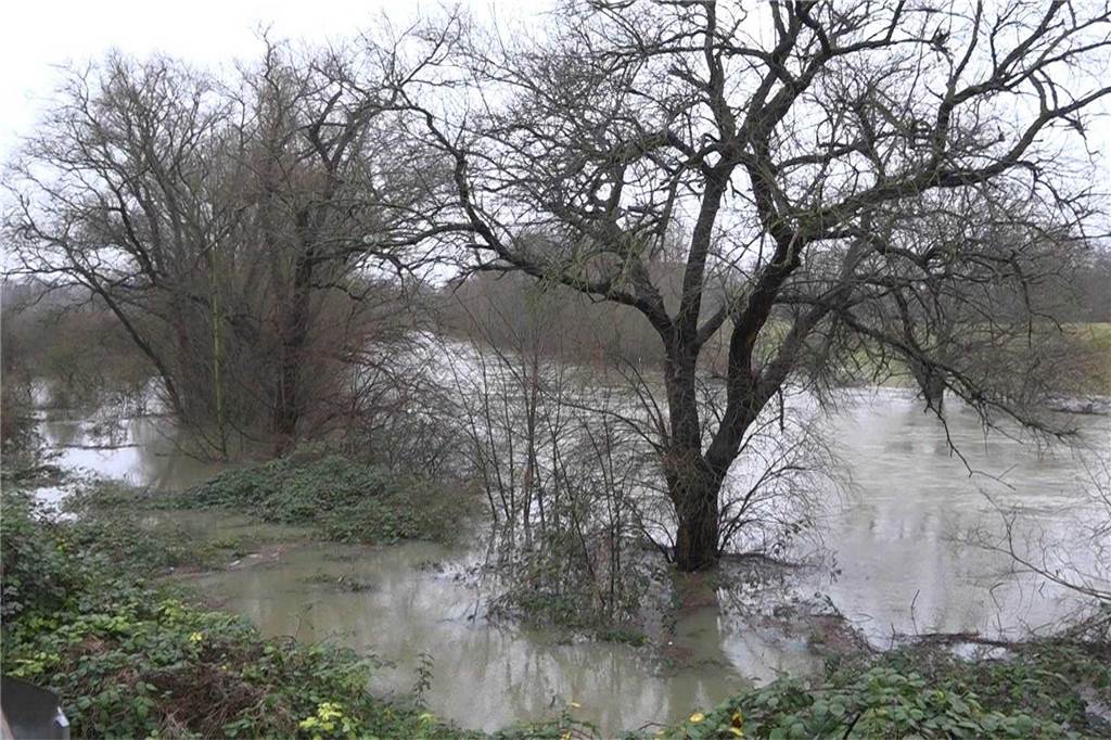 Hochwasser an der Lippe in der Lüner Innenstadt