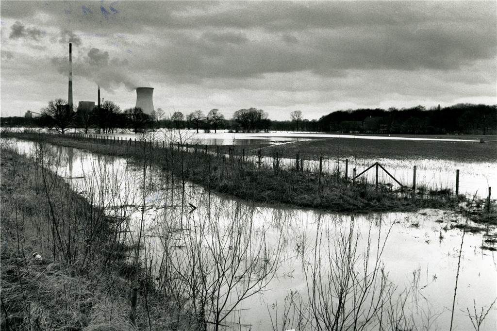 Hochwasser an der Lippe in Nordlünen im Jahr 1995