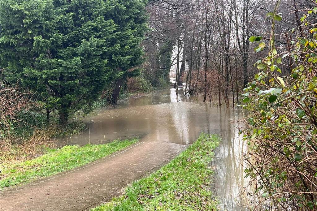 Hochwasser an der Lippe rund um Lünen