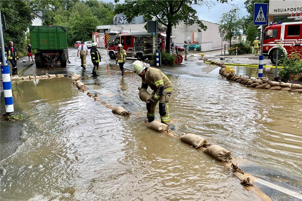 Hochwasser nach Starkregen in Fröndenberg 2021