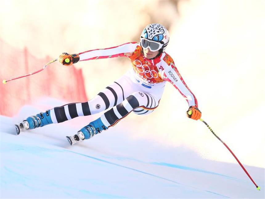 Höfl-Riesch verpasst Medaille - Gisin und Maze siegen Höfl-Riesch fuhr insgesamt zu verhalten. Foto: Michael Kappeler
