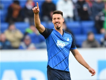 Hoffenheims Sandro Wagner erzielte bereits 10 Saisontore. Foto: Uwe Anspach