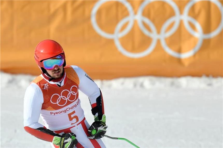 Zweiter Olympiasieg für österreichs Skistar Hirscher Holte in Riesenslalom in Pyeongchang Gold: Marcel Hirscher aus Österreich. Foto: Hans Klaus Techt