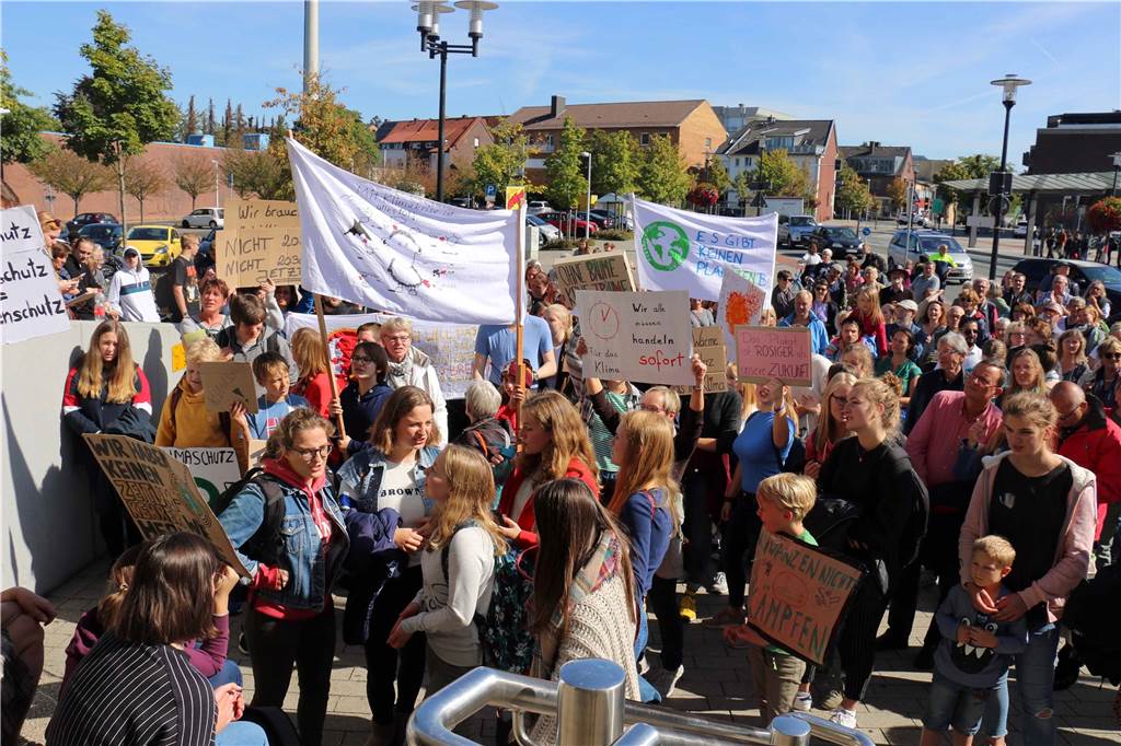 Hunderte Menschen demonstrierten im September 2019 in Werne für eine bessere Klimapolitik.