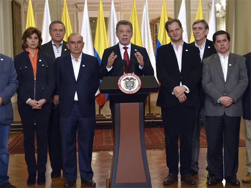 Friedensvertrag in Kolumbien gescheitert "Ich gebe nicht auf. Ich werde mich bis zum letzten Tag meiner Amtszeit um den Frieden bemühen", sagte Präsident Juan Manuel Santos. Foto: Juan Pablo Bello