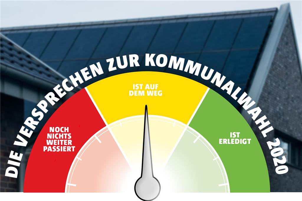 Das Check-Tachometer zu den Wahlversprechen zeigt aufs Mittelfeld: Ist auf dem Weg.
