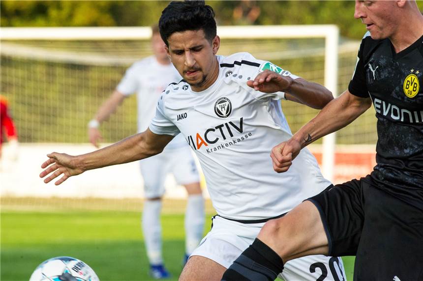 Spieler des TuS Haltern will Sprung in den bezahlten Profifußball schaffen Ilias Anan (l.) möchte sich mittelfristig für höhere Aufgaben empfehlen.