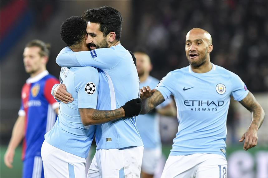 Manchester City auf Kurs - Juventus muss zittern Ilkay Gündogan jubelt über sein zweites Tor.