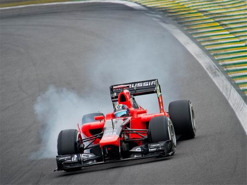 Marussia-Präsentation ohne Glock-Nachfolger Im alten Marussia durfte Timo Glock noch um WM-Punkte fahren. Foto: David Ebener