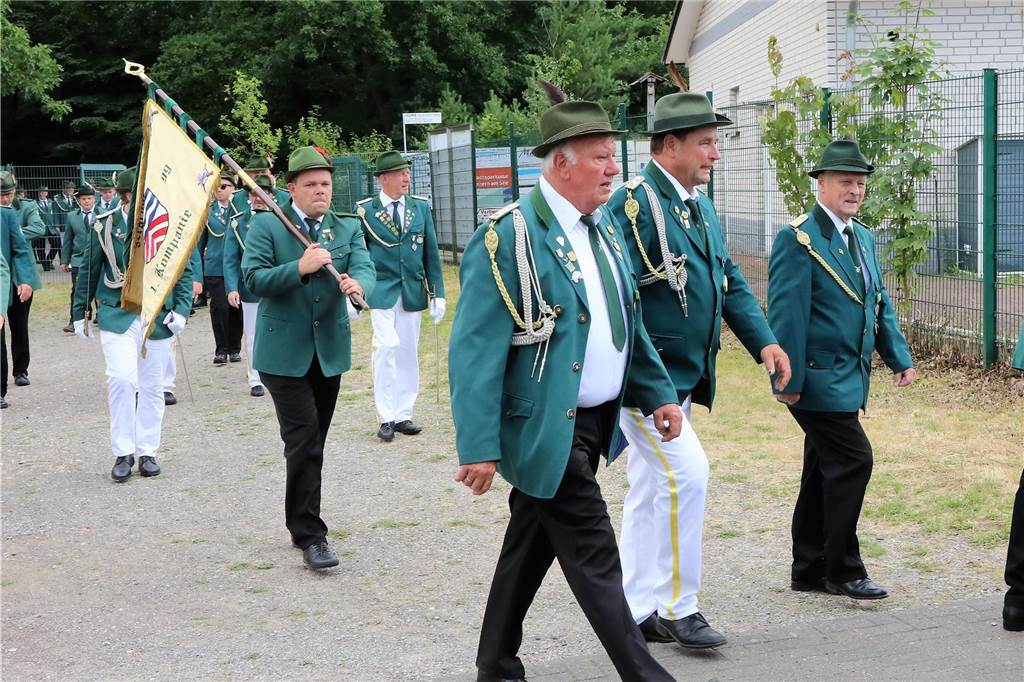 Im August feiert der Bürgerschützenverein Flaesheim sein erstes Schützenfest seit 2017. Mit dem Ausmarsch am Wochenende wurde die Saison eröffnet.