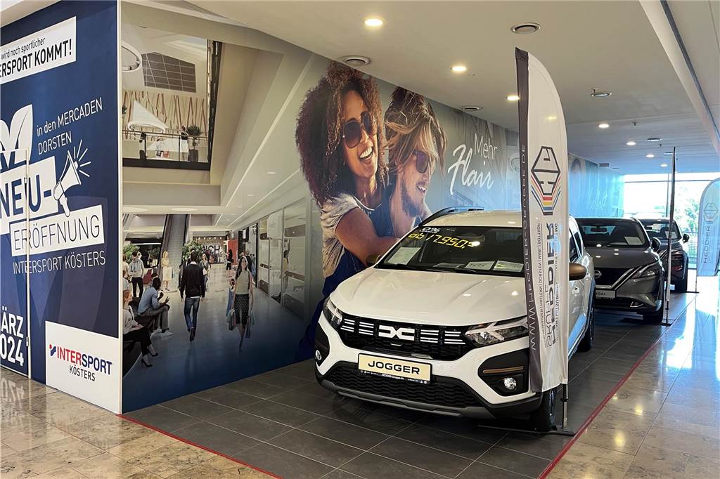Autos in den Mercaden in Dorsten