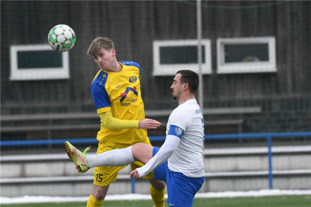 Im ersten Testspiel des Jahres 2024 trennten sich Bezirksligist Spvg Schwerin und der Dortmunder Kreisligist VfR Kirchlinde mit einem 1:1.