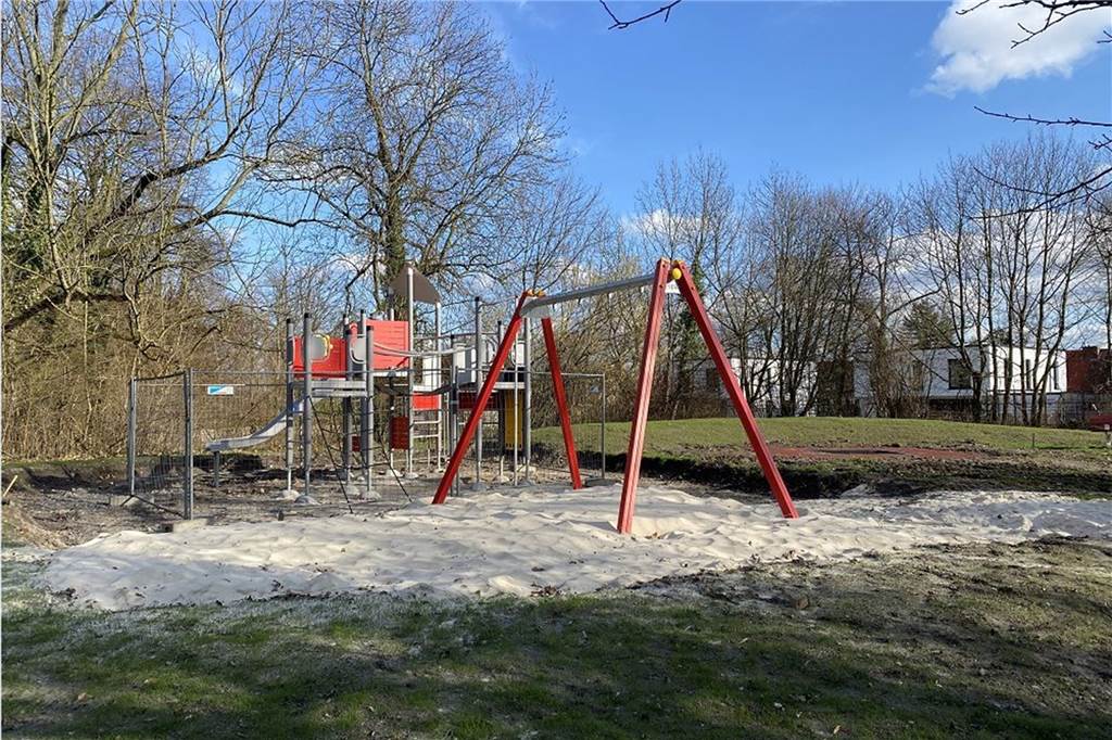 Attraktiv für Familien: Wie viele Spielplätze braucht eine Stadt? Im Frühjahr 2022 war der Spielplatz am Hammerkopfturm fertig.
