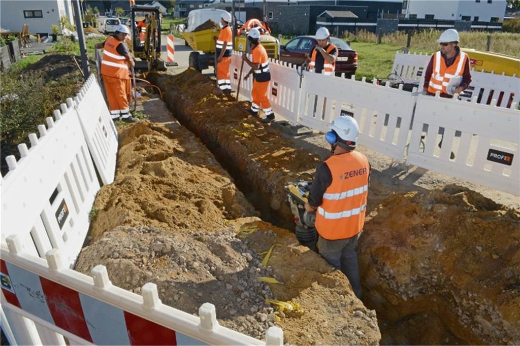 Baustelle zum Glasfaserausbau